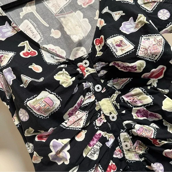 NWOT Free People Oakley Patterned Mini Dress - Picture 3 of 5